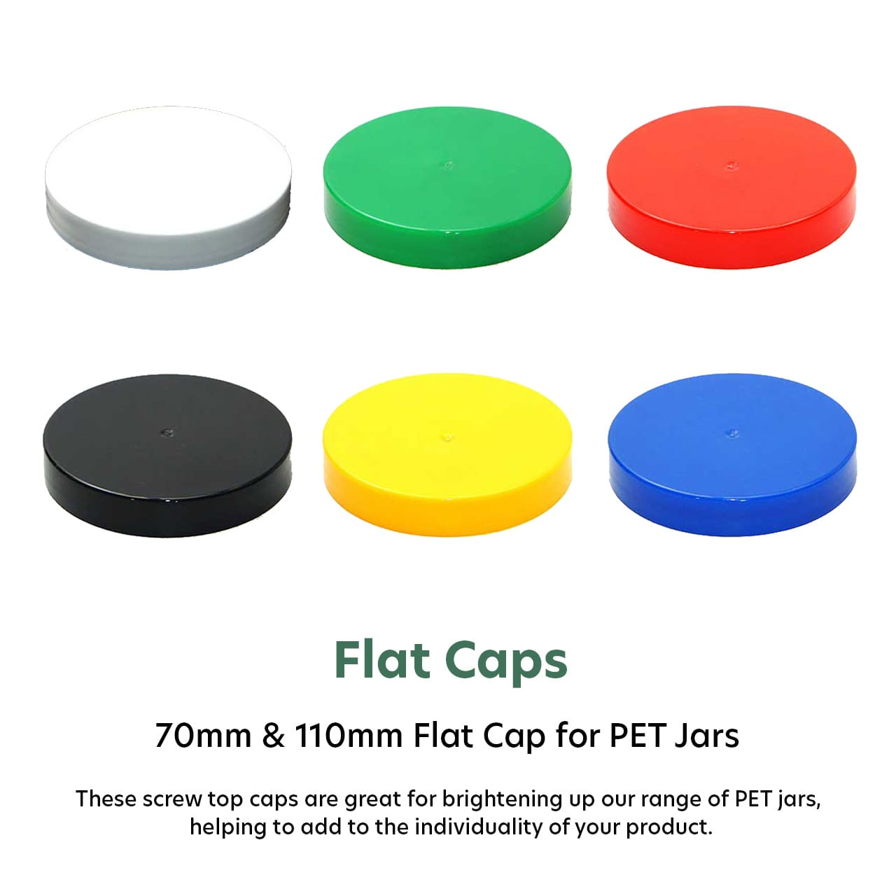 Flat Caps for PET Jars
