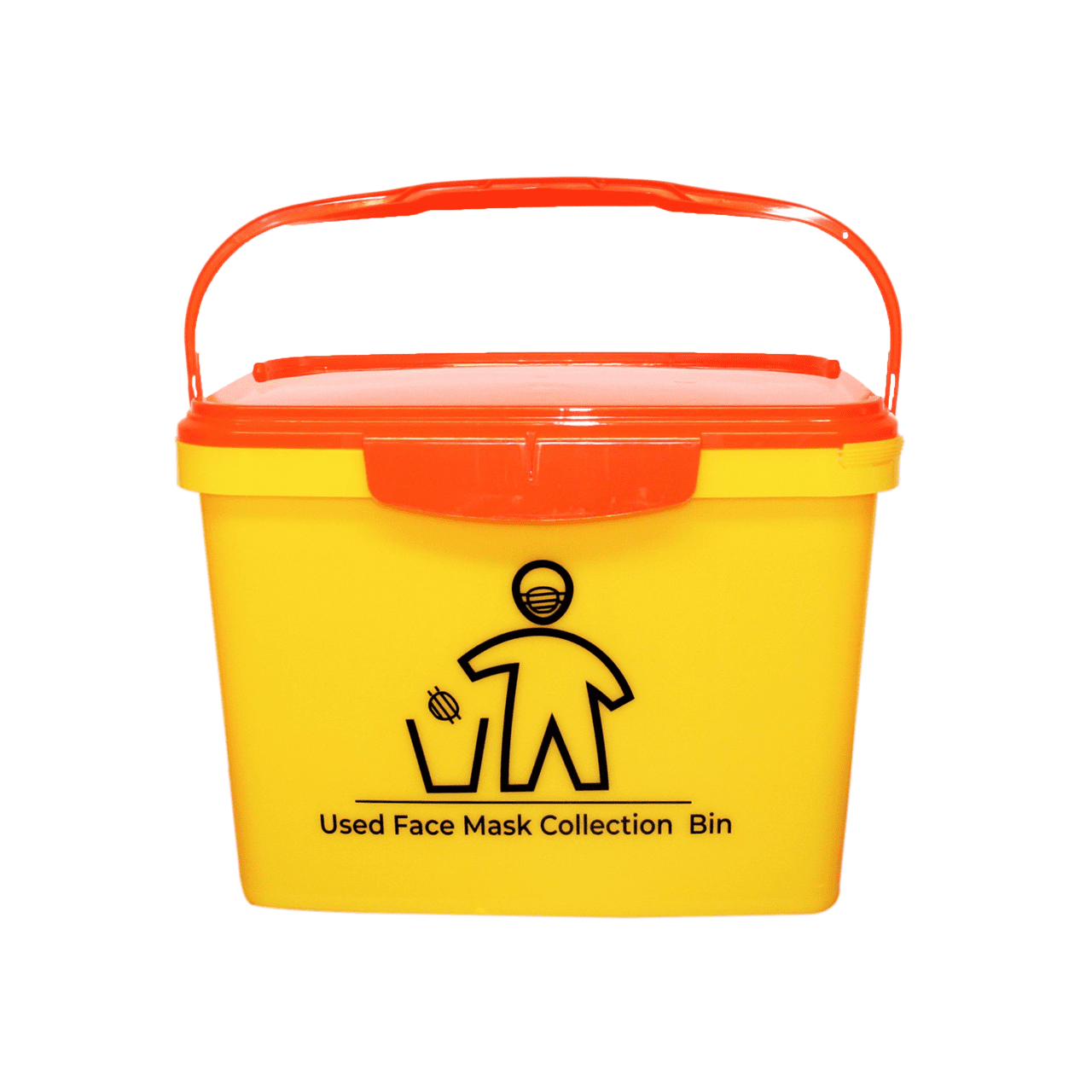 yellow mask dispensing bucket