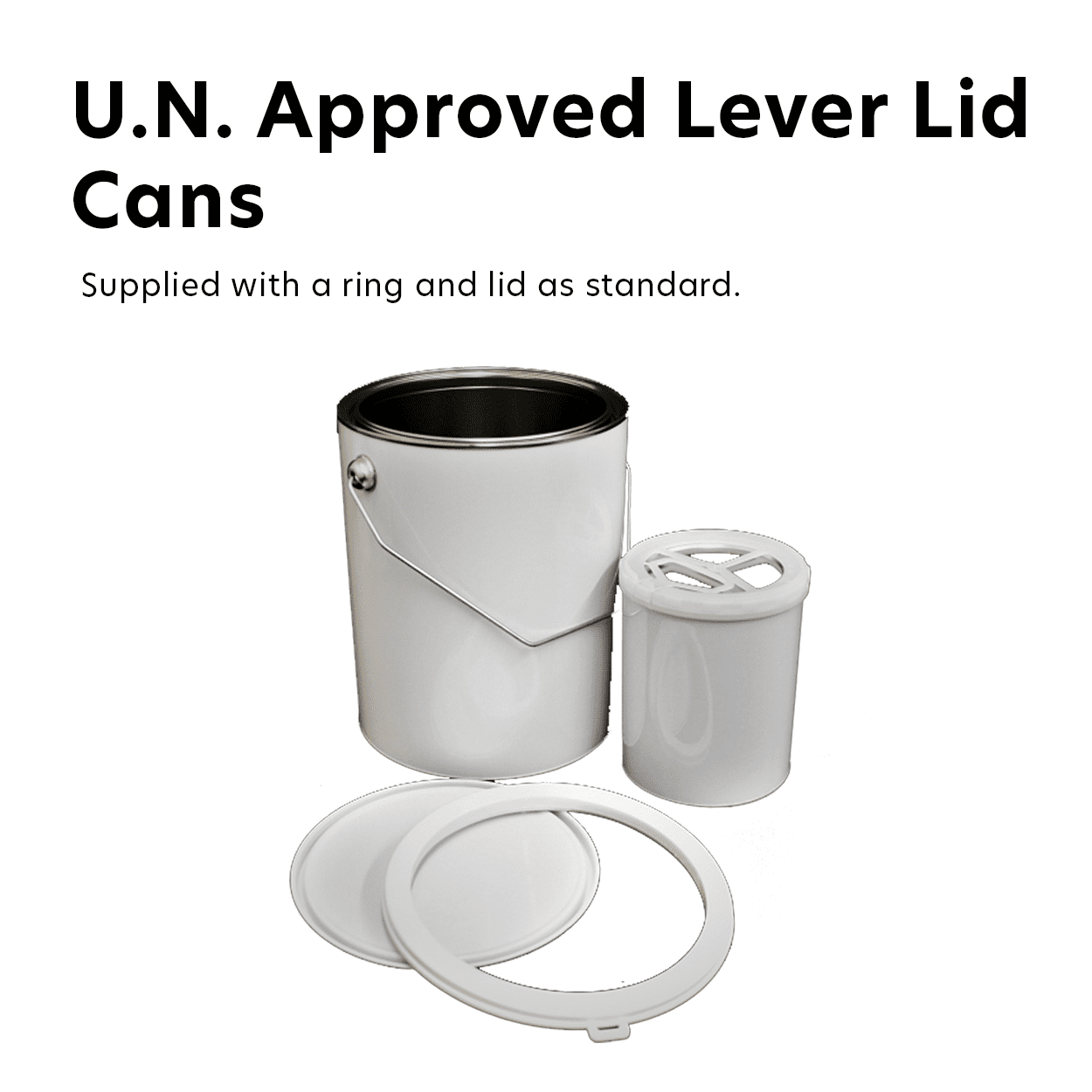 U.N. Approved Lever Lid Cans
