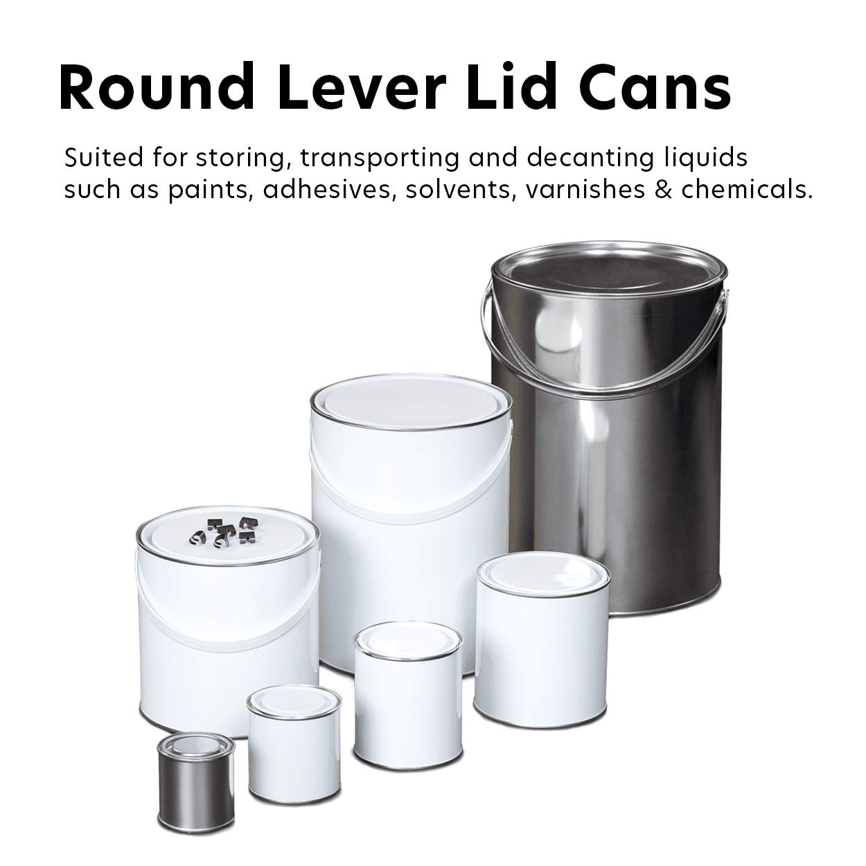 Round Tinplate Lever Lid Cans