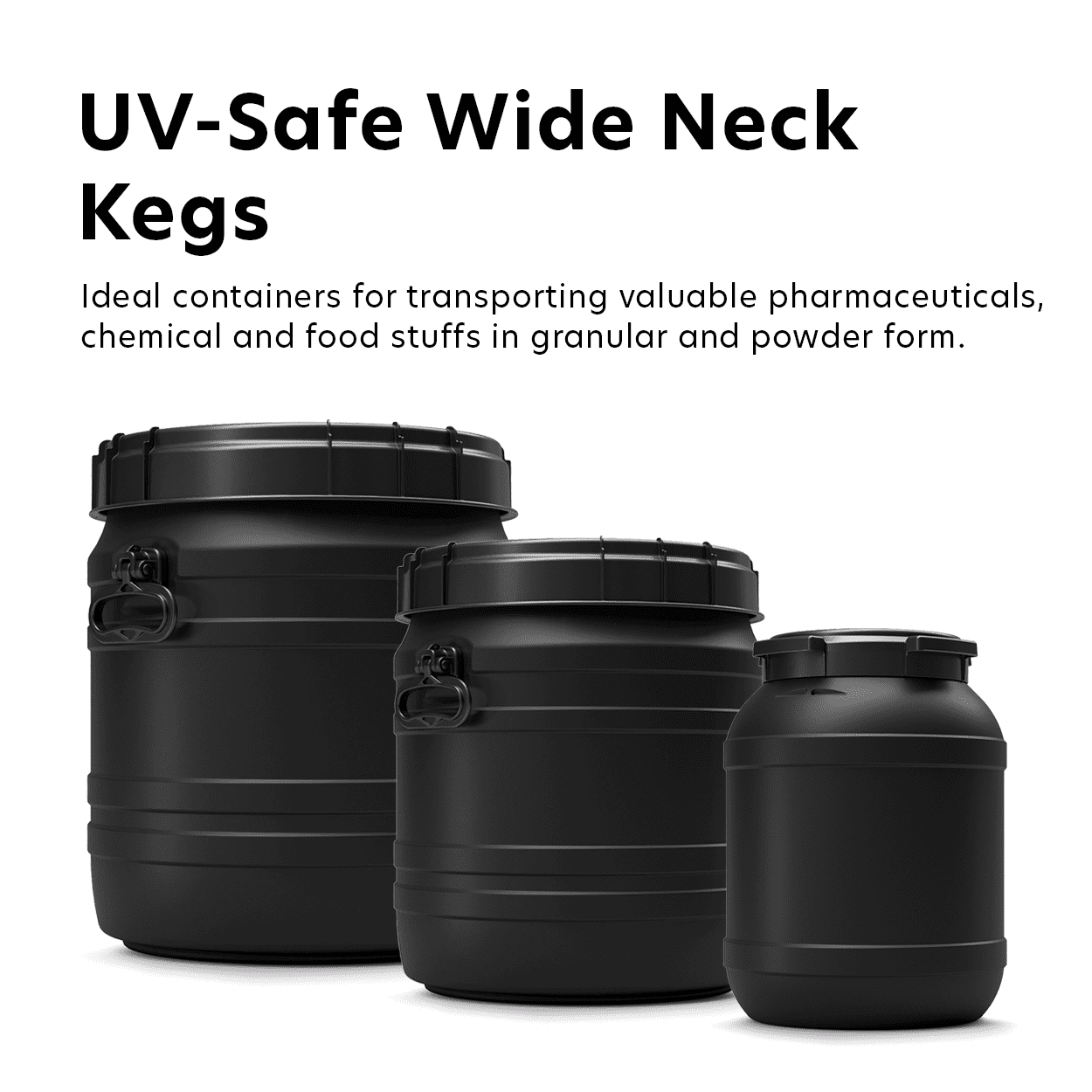 UV Black Wide Neck Kegs